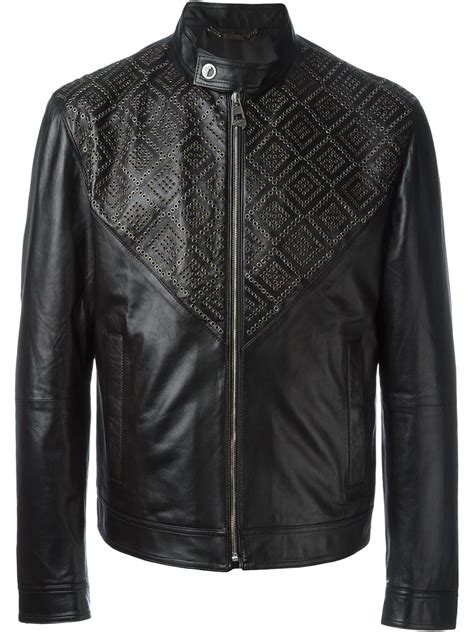 vintage mens versace leather jacket|versace leather jackets women.